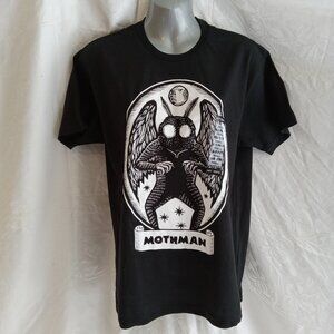 HOT TOPIC BLACK MATTER Unisex Size Small MOTHMAN T-Shirt Brian Reedy New Tags